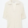 Polo-Shirt aus offenem Strick Polo-Shirt aus offenem Strick