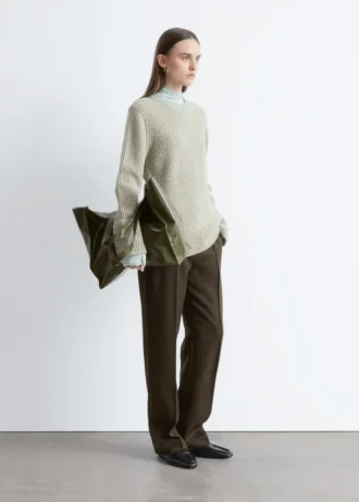 Pullover aus Merinowolle mit Akzentstichen Pullover aus Merinowolle mit Akzentstichen
