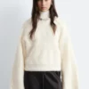 Pullover aus Mohair-Mischung mit Zopfmuster