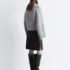 Pullover aus Mohair-Mischung mit Zopfmuster
