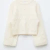 Pullover aus Mohair-Mischung mit Zopfmuster