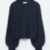Pullover mit Ballonärmeln aus Alpaka-Mischung