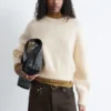 Pullover mit Ballonärmeln aus Mohair-Mischung