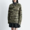 Pullover mit V-Ausschnitt aus Mohair-Mischung