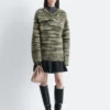 Pullover mit V-Ausschnitt aus Mohair-Mischung