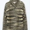 Pullover mit V-Ausschnitt aus Mohair-Mischung