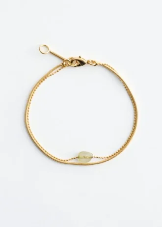 Quarzarmband mit doppelter Kette
