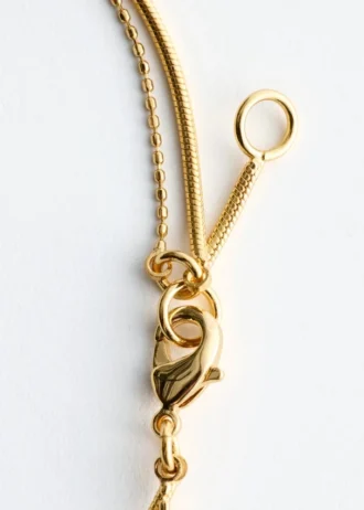 Quarzarmband mit doppelter Kette