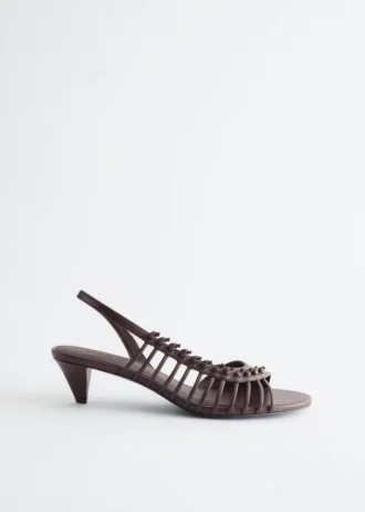 Riemchen-Ledersandalen