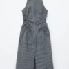 Ärmelloses Midikleid mit Kordelzug