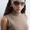 Ärmelloses Midikleid mit Rollkragen Ärmelloses Midikleid mit Rollkragen