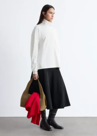 Rollkragenpullover mit Dolman-Ärmeln