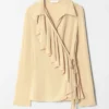 Rüschen-Wickel-Bluse Rüschen-Wickel-Bluse