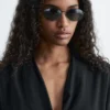 Runde Sonnenbrille mit Drahtgestell