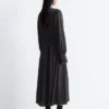 Satin-Midi-Shirtkleid