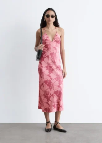 Satin-Midikleid