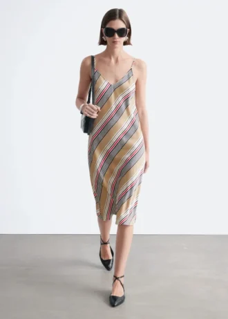 Satin-Midikleid