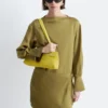 Satin-Minikleid mit Bindeband