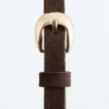 Schmaler Gürtel mit halbmondförmiger Schnalle