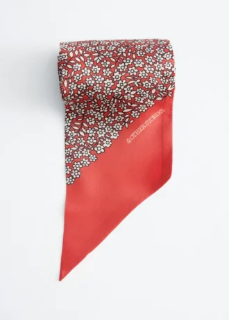 Schmaler Seidenschal mit Druck Schmaler Seidenschal mit Druck