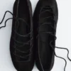 Schnürbare Ballerinas aus Leder Schnürbare Ballerinas aus Leder