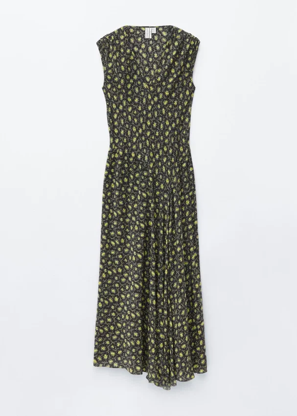 Seiden-Maxikleid mit V-Ausschnitt Seiden-Maxikleid mit V-Ausschnitt