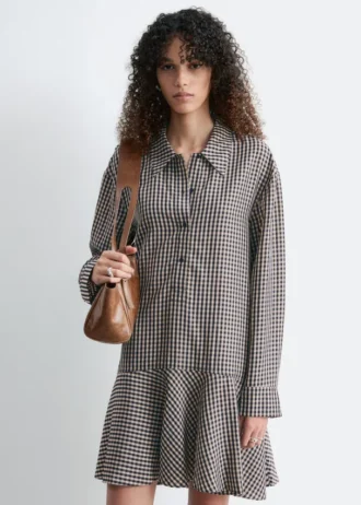 Shirtkleid mit tiefem Taillenbund
