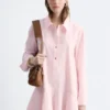 Shirtkleid mit tiefem Taillenbund Shirtkleid mit tiefem Taillenbund