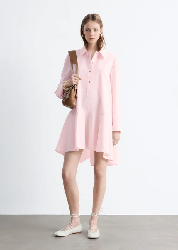Shirtkleid mit tiefem Taillenbund Shirtkleid mit tiefem Taillenbund