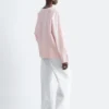 Skulpturale Baumwoll-V-Ausschnitt-Bluse Skulpturale Baumwoll-V-Ausschnitt-Bluse