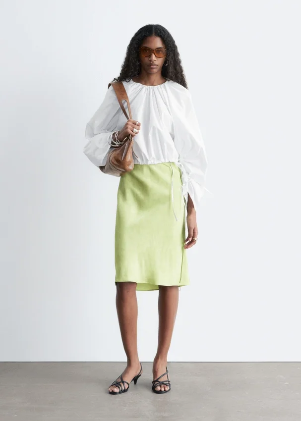 Skulpturale Bluse mit Kordelzug Skulpturale Bluse mit Kordelzug
