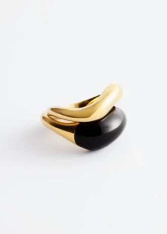 Skulpturales 2er-Ring-Set