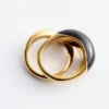 Skulpturales 2er-Ring-Set
