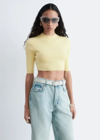 Slim-Fit-T-Shirt in verkürzter Länge
