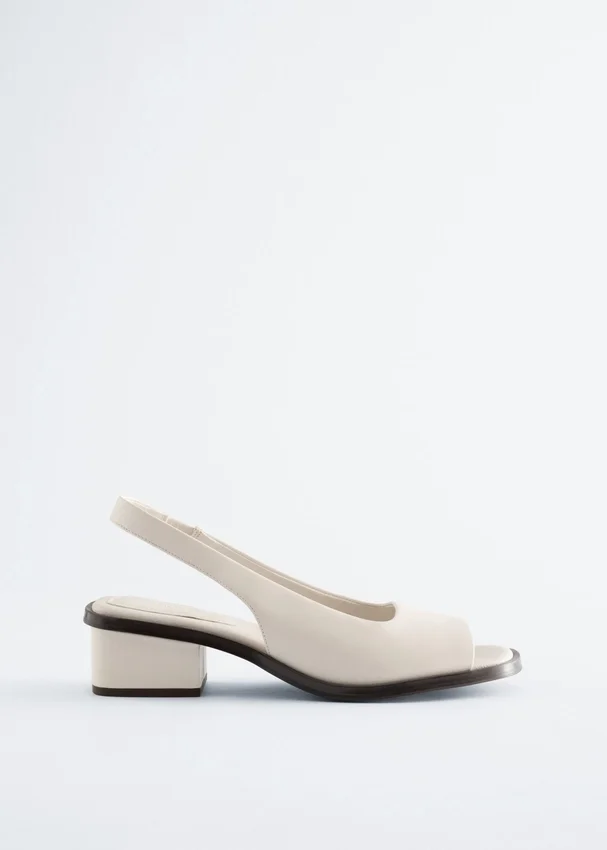 Slingback-Sandalen aus Nappaleder Slingback-Sandalen aus Nappaleder