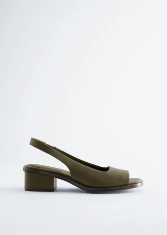 Slingback-Sandalen aus Nappaleder