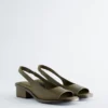 Slingback-Sandalen aus Nappaleder