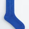 Socken aus Seidenmischung mit Rippenstrick