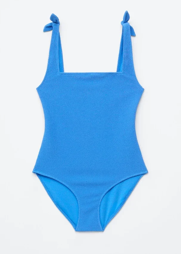 Strandkleid mit strukturierter Schleife Strandkleid mit strukturierter Schleife