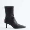 Stretch-Leder-Stiefeletten