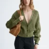 Strick-Cardigan aus Baumwolle mit Rippstrick Strick-Cardigan aus Baumwolle mit Rippstrick