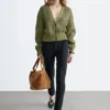 Strick-Cardigan aus Baumwolle mit Rippstrick Strick-Cardigan aus Baumwolle mit Rippstrick