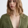 Strick-Cardigan aus Baumwolle mit Rippstrick Strick-Cardigan aus Baumwolle mit Rippstrick