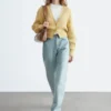 Strick-Cardigan aus Baumwolle mit Rippstrick Strick-Cardigan aus Baumwolle mit Rippstrick
