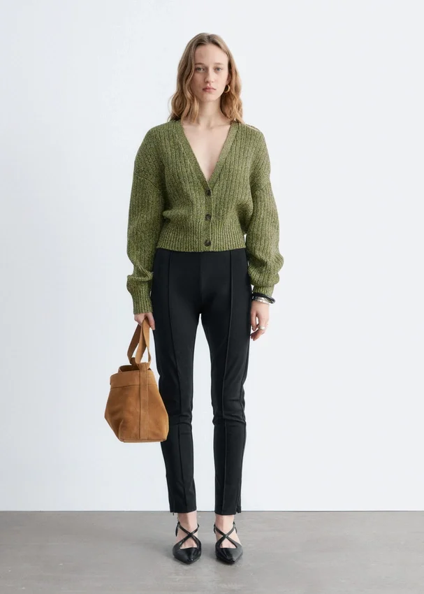 Strick-Cardigan aus Baumwolle mit Rippstrick Strick-Cardigan aus Baumwolle mit Rippstrick