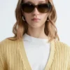 Strick-Cardigan aus Baumwolle mit Rippstrick Strick-Cardigan aus Baumwolle mit Rippstrick