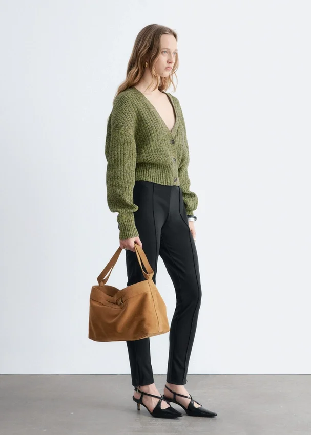 Strick-Cardigan aus Baumwolle mit Rippstrick Strick-Cardigan aus Baumwolle mit Rippstrick