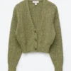 Strick-Cardigan aus Baumwolle mit Rippstrick Strick-Cardigan aus Baumwolle mit Rippstrick