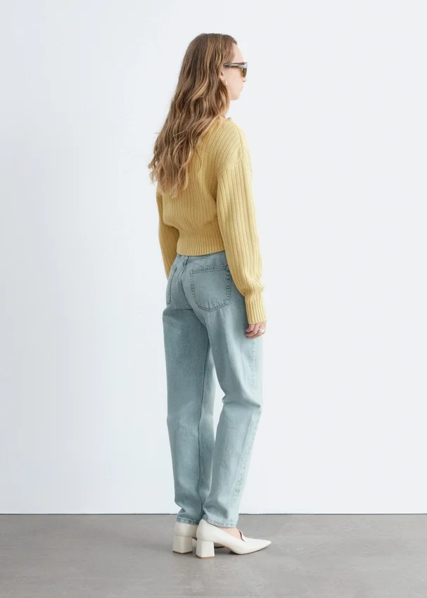 Strick-Cardigan aus Baumwolle mit Rippstrick Strick-Cardigan aus Baumwolle mit Rippstrick