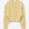 Strick-Cardigan aus Baumwolle mit Rippstrick Strick-Cardigan aus Baumwolle mit Rippstrick
